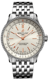 Buy Shop Breitling Navitimer Automatic 35 White Dial Silver Steel Strap Watch for Men - A17395F41G1A1 USA Online