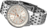 Breitling Navitimer Automatic 35 White Dial Silver Steel Strap Watch for Men - A17395F41G1A1