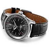 Buy Shop Breitling Navitimer Automatic 38mm Black Dial Black Leather Strap Mens Watch - A17325241B1P1 USA Online
