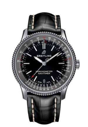 Buy Shop Breitling Navitimer Automatic 38mm Black Dial Black Leather Strap Mens Watch - A17325241B1P1 USA Online