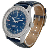 Buy Shop Breitling Navitimer Automatic 38mm Blue Dial Blue Leather Strap Mens Watch - A17325211C1P1 USA Online