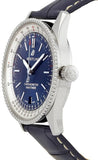 Buy Shop Breitling Navitimer Automatic 38mm Blue Dial Blue Leather Strap Mens Watch - A17325211C1P1 USA Online