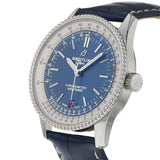 Buy Shop Breitling Navitimer Automatic 38mm Blue Dial Blue Leather Strap Mens Watch - A17325211C1P1 USA Online