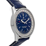 Buy Shop Breitling Navitimer Automatic 38mm Blue Dial Blue Leather Strap Mens Watch - A17325211C1P1 USA Online