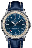 Buy Shop Breitling Navitimer Automatic 38mm Blue Dial Blue Leather Strap Mens Watch - A17325211C1P1 USA Online