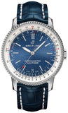 Buy Shop Breitling Navitimer Automatic 38mm Blue Dial Blue Leather Strap Mens Watch - A17325211C1P1 USA Online