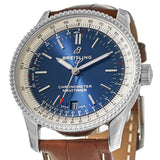 Buy Shop Breitling Navitimer Automatic 38mm Blue Dial Brown Leather Strap Mens Watch - A17325211C1P2 USA Online
