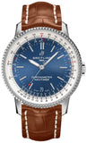 Buy Shop Breitling Navitimer Automatic 38mm Blue Dial Brown Leather Strap Mens Watch - A17325211C1P2 USA Online