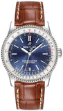 Buy Shop Breitling Navitimer Automatic 38mm Blue Dial Brown Leather Strap Mens Watch - A17325211C1P2 USA Online
