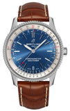 Buy Shop Breitling Navitimer Automatic 38mm Blue Dial Brown Leather Strap Mens Watch - A17325211C1P2 USA Online