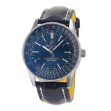 Buy Shop Breitling Navitimer Automatic 41 Blue Dial Blue Leather Strap Watch for Men - A17326161C1P3 USA Online