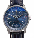 Buy Shop Breitling Navitimer Automatic 41 Blue Dial Blue Leather Strap Watch for Men - A17326161C1P3 USA Online