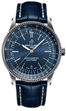 Buy Shop Breitling Navitimer Automatic 41 Blue Dial Blue Leather Strap Watch for Men - A17326161C1P3 USA Online