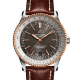 Buy Shop Breitling Navitimer Automatic 41 Grey Dial Brown Leather Strap Watch for Men - U17326121M1P1 USA Online