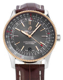 Buy Shop Breitling Navitimer Automatic 41 Grey Dial Brown Leather Strap Watch for Men - U17326121M1P1 USA Online