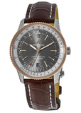 Buy Shop Breitling Navitimer Automatic 41 Grey Dial Brown Leather Strap Watch for Men - U17326121M1P1 USA Online