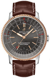 Buy Shop Breitling Navitimer Automatic 41 Grey Dial Brown Leather Strap Watch for Men - U17326121M1P1 USA Online