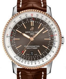 Buy Shop Breitling Navitimer Automatic 41 Grey Dial Brown Leather Strap Watch for Men - U17326121M1P1 USA Online