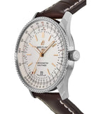 Buy Shop Breitling Navitimer Automatic 41 White Dial Brown Leather Strap Watch for Men - A17326211G1P2 USA Online