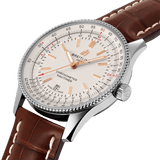 Buy Shop Breitling Navitimer Automatic 41 White Dial Brown Leather Strap Watch for Men - A17326211G1P2 USA Online