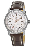 Buy Shop Breitling Navitimer Automatic 41 White Dial Brown Leather Strap Watch for Men - A17326211G1P2 USA Online
