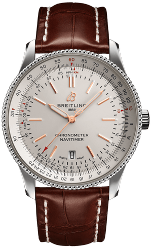 Buy Shop Breitling Navitimer Automatic 41 White Dial Brown Leather Strap Watch for Men - A17326211G1P2 USA Online