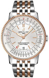 Buy Shop Breitling Navitimer Automatic 41 White Dial Two Tone Steel Strap Watch for Men - U17326211G1U1 USA Online