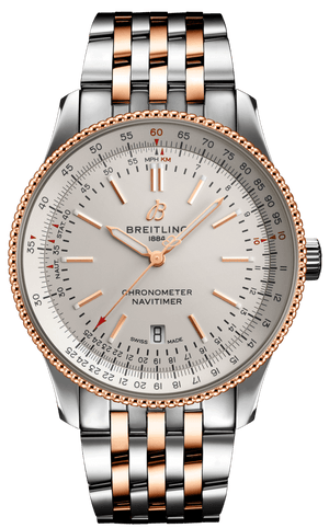 Buy Shop Breitling Navitimer Automatic 41 White Dial Two Tone Steel Strap Watch for Men - U17326211G1U1 USA Online