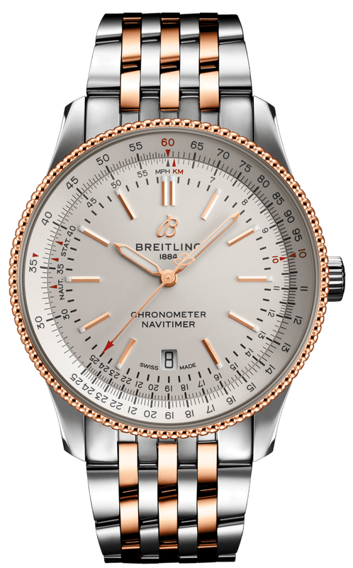 Buy Shop Breitling Navitimer Automatic 41 White Dial Two Tone Steel Strap Watch for Men - U17326211G1U1 USA Online