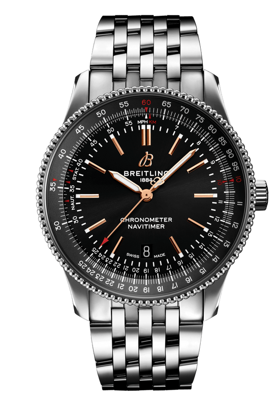 Buy Shop Breitling Navitimer Automatic 41mm Black Dial Silver Steel Strap Watch for Men - A17326241B1A1 USA Online