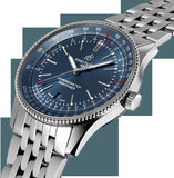Buy Shop Breitling Navitimer Automatic 41mm Blue Dial Silver Steel Strap Watch for Men - A17326161C1A1 USA Online