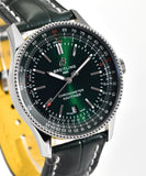 Buy Shop Breitling Navitimer Automatic 41mm Green Dial Green Leather Strap Watch for Men - A17326361L1P1 USA Online