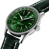 Buy Shop Breitling Navitimer Automatic 41mm Green Dial Green Leather Strap Watch for Men - A17326361L1P1 USA Online