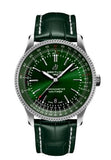 Buy Shop Breitling Navitimer Automatic 41mm Green Dial Green Leather Strap Watch for Men - A17326361L1P1 USA Online