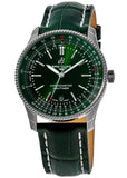 Buy Shop Breitling Navitimer Automatic 41mm Green Dial Green Leather Strap Watch for Men - A17326361L1P1 USA Online