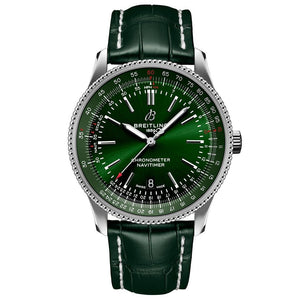 Buy Shop Breitling Navitimer Automatic 41mm Green Dial Green Leather Strap Watch for Men - A17326361L1P1 USA Online