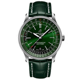 Buy Shop Breitling Navitimer Automatic 41mm Green Dial Green Leather Strap Watch for Men - A17326361L1P1 USA Online