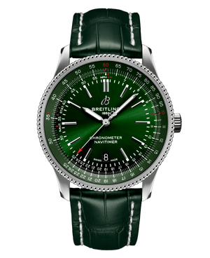 Buy Shop Breitling Navitimer Automatic 41mm Green Dial Green Leather Strap Watch for Men - A17326361L1P1 USA Online