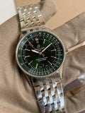 Buy Shop Breitling Navitimer Automatic 41mm Green Dial Silver Steel Strap Watch for Men - A17326361L1A1 USA Online