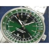 Buy Shop Breitling Navitimer Automatic 41mm Green Dial Silver Steel Strap Watch for Men - A17326361L1A1 USA Online
