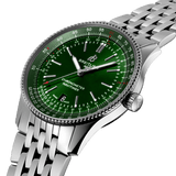 Buy Shop Breitling Navitimer Automatic 41mm Green Dial Silver Steel Strap Watch for Men - A17326361L1A1 USA Online