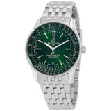 Buy Shop Breitling Navitimer Automatic 41mm Green Dial Silver Steel Strap Watch for Men - A17326361L1A1 USA Online