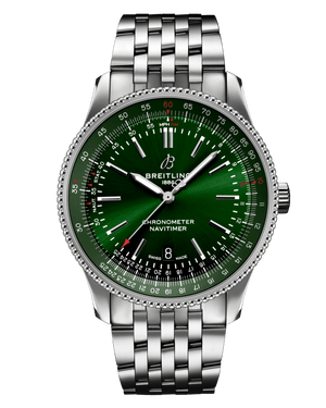 Buy Shop Breitling Navitimer Automatic 41mm Green Dial Silver Steel Strap Watch for Men - A17326361L1A1 USA Online