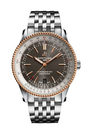 Buy Shop Breitling Navitimer Automatic 41mm Grey Dial Silver Steel Strap Mens Watch - U17326211M1A1 USA Online