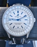 Buy Shop Breitling Navitimer Automatic 41mm White Dial Blue Leather Strap Watch for Men - A173263A1G1P1 USA Online