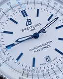 Buy Shop Breitling Navitimer Automatic 41mm White Dial Blue Leather Strap Watch for Men - A173263A1G1P1 USA Online