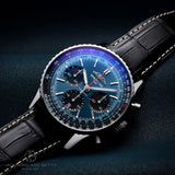 Buy Shop Breitling Navitimer B01 Chronograph 41 Blue Dial Black Leather Strap Watch for Men - AB0139241C1P1 USA Online