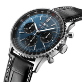 Buy Shop Breitling Navitimer B01 Chronograph 41 Blue Dial Black Leather Strap Watch for Men - AB0139241C1P1 USA Online
