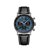 Buy Shop Breitling Navitimer B01 Chronograph 41 Blue Dial Black Leather Strap Watch for Men - AB0139241C1P1 USA Online