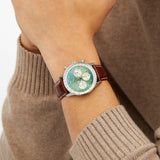 Buy Shop Breitling Navitimer B01 Chronograph 41 Green Dial Brown Leather Strap Watch for Men - AB0139211L1P1 USA Online